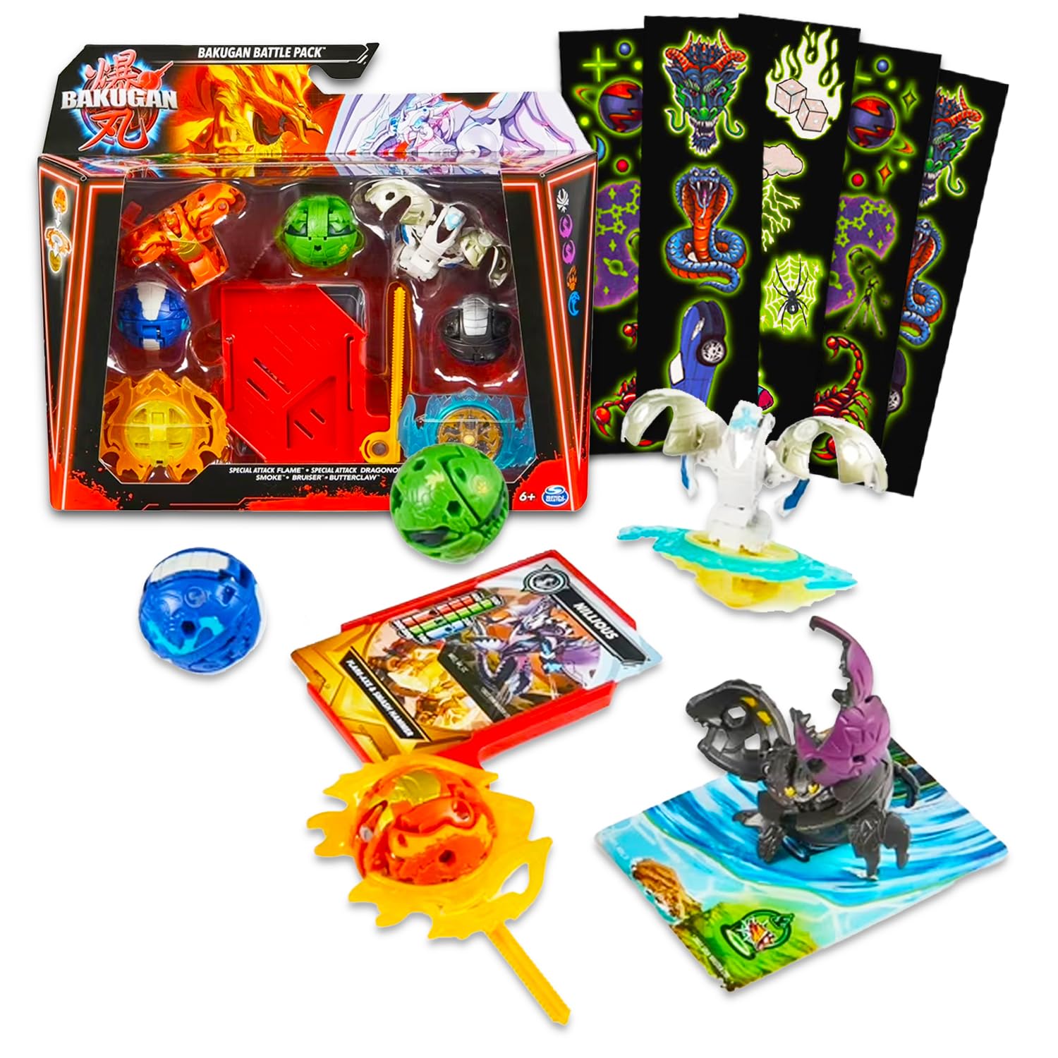 Amazon.com: Bakugan Battle Pack - Bundle with 5 Spinning Action